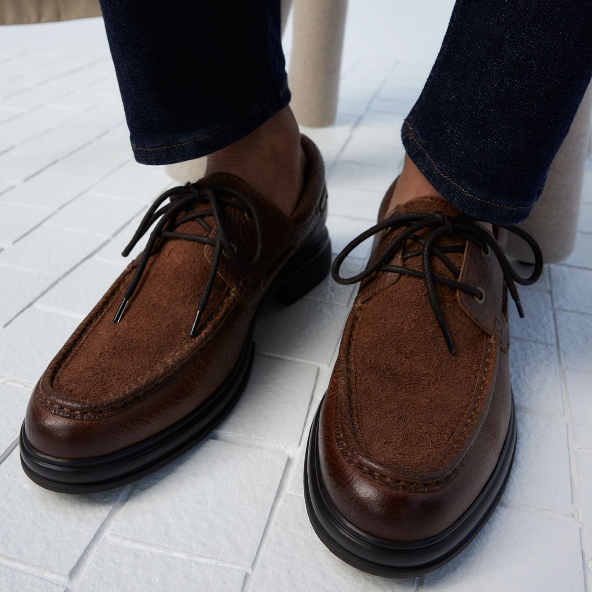 Seaexplorer Cognac Men's Dress Shoes - Boat shoe
