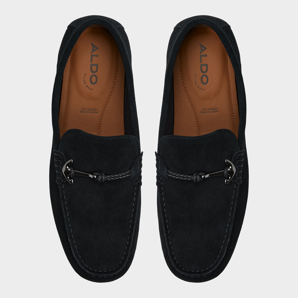 Wilbart Open Black Men's Casual Shoes - Driving shoe