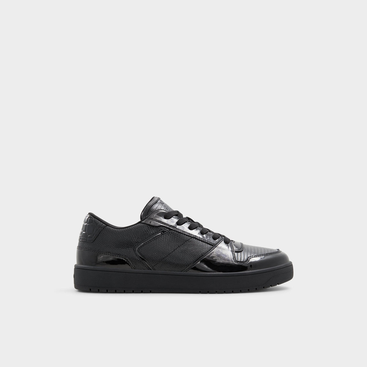 Zethan Black Synthetic Patent Men's Low top - Low top sneaker Cup sole