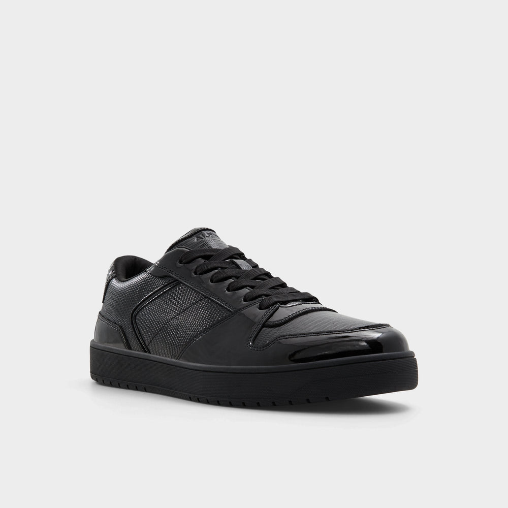 Zethan Black Synthetic Patent Men's Low top - Low top sneaker Cup sole