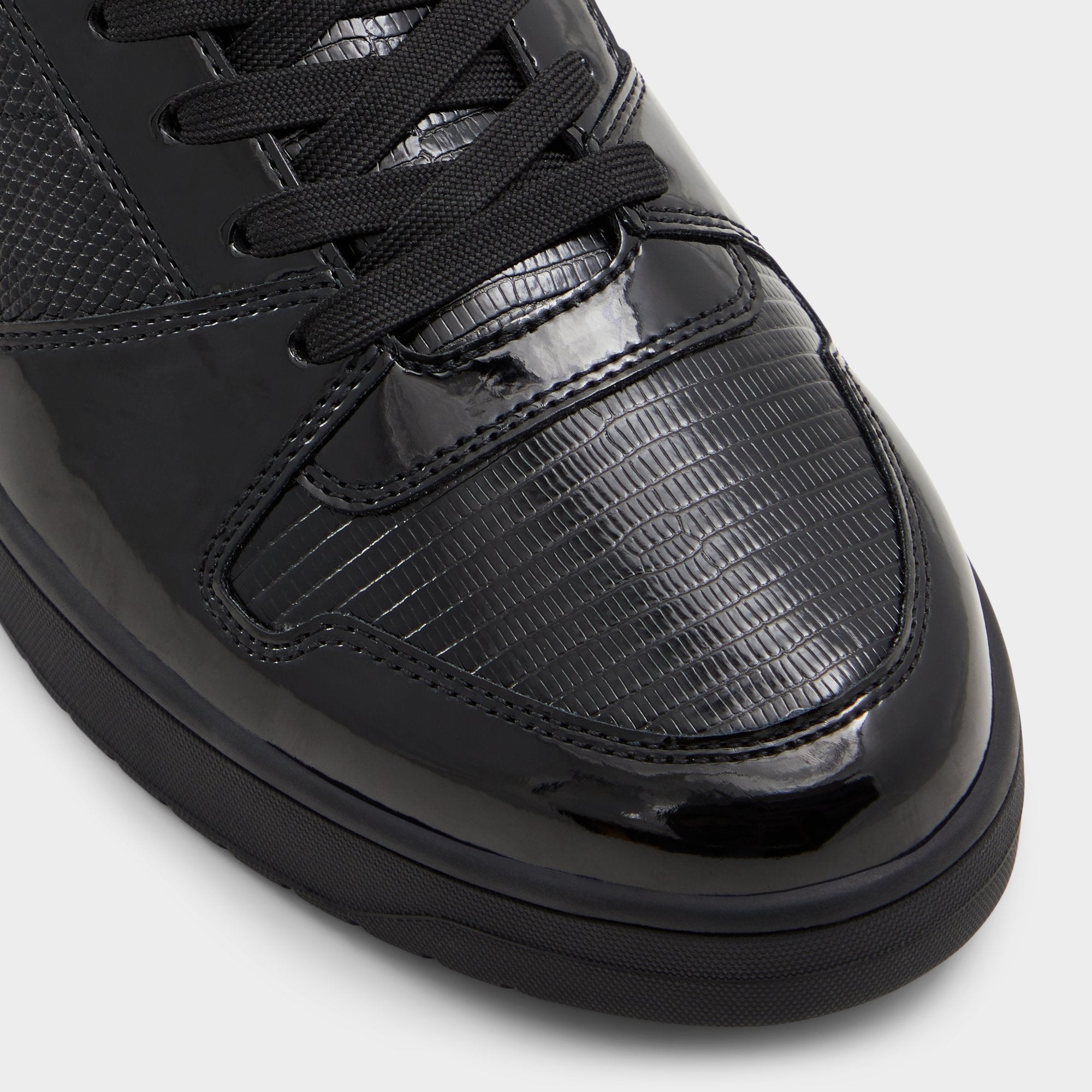 Zethan Black Synthetic Patent Men's Low top - Low top sneaker Cup sole