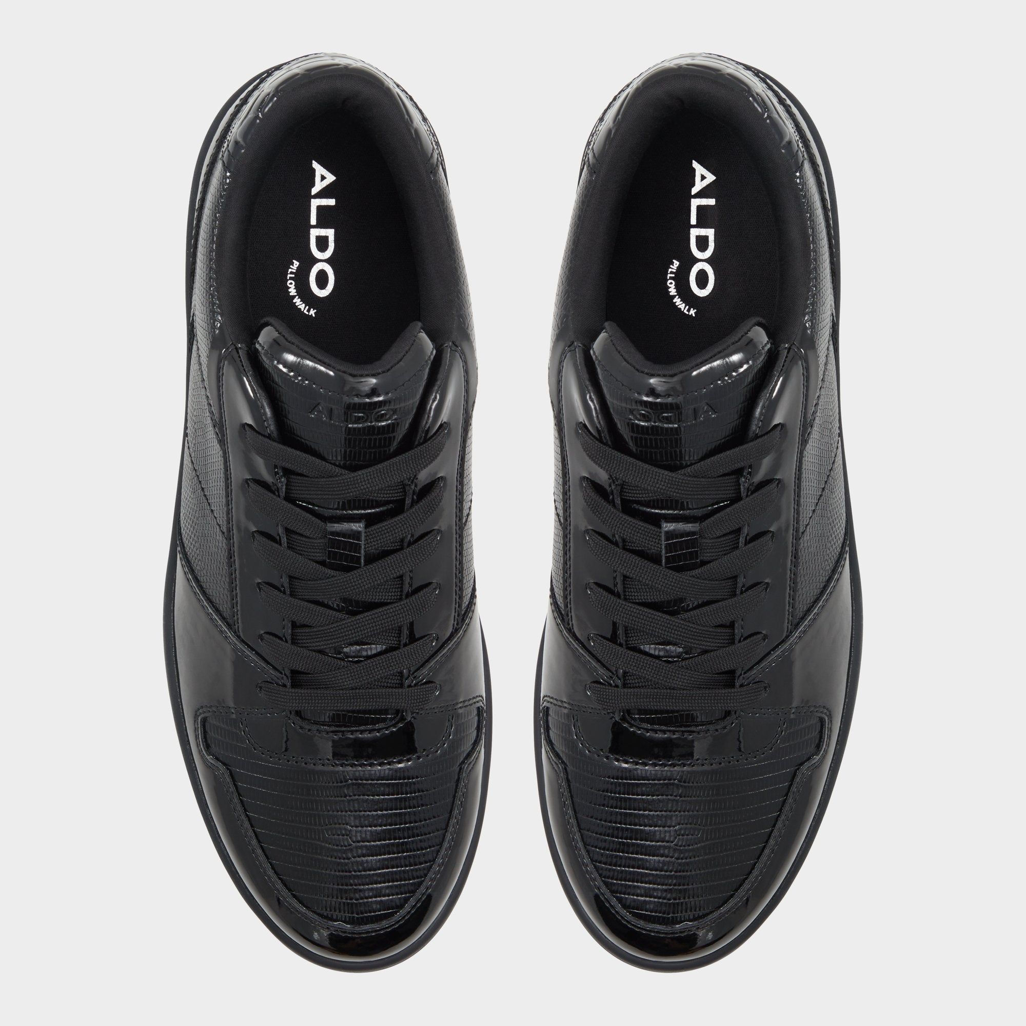 Zethan Black Synthetic Patent Men's Low top - Low top sneaker Cup sole