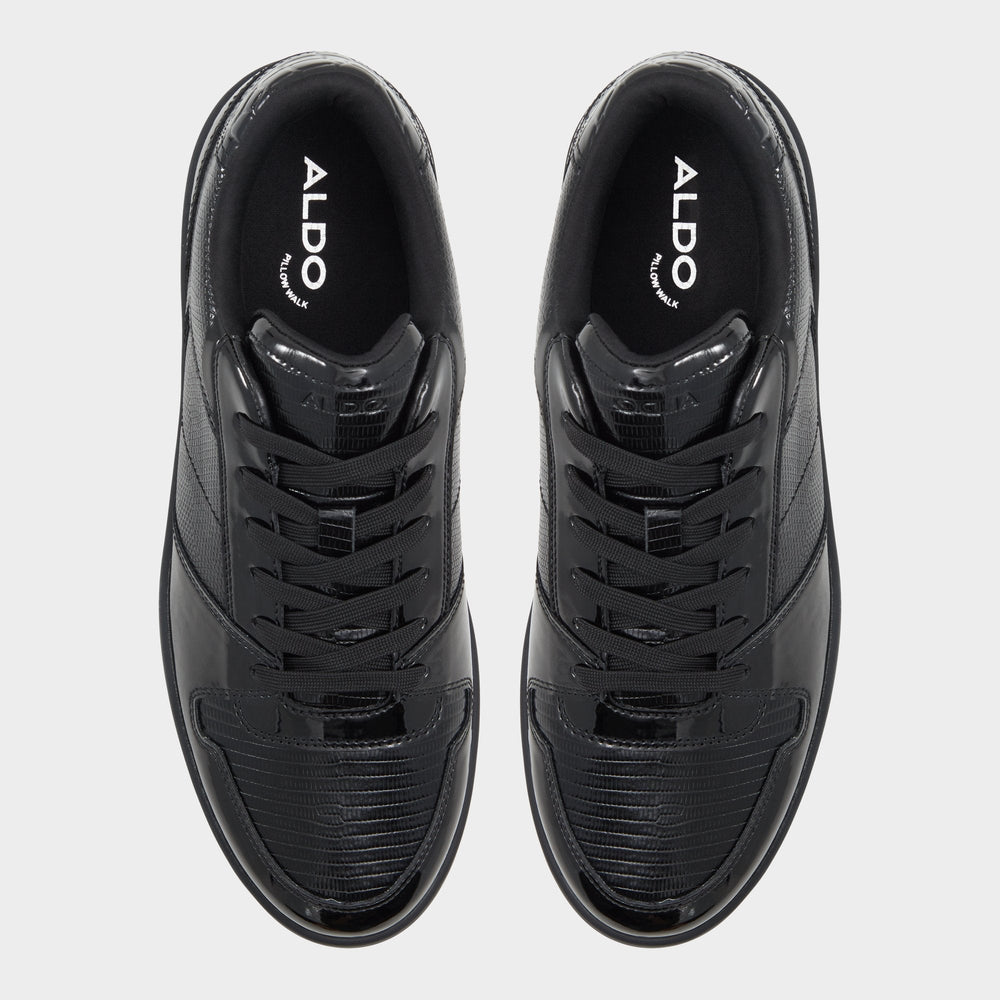 Zethan Black Synthetic Patent Men's Low top - Low top sneaker Cup sole