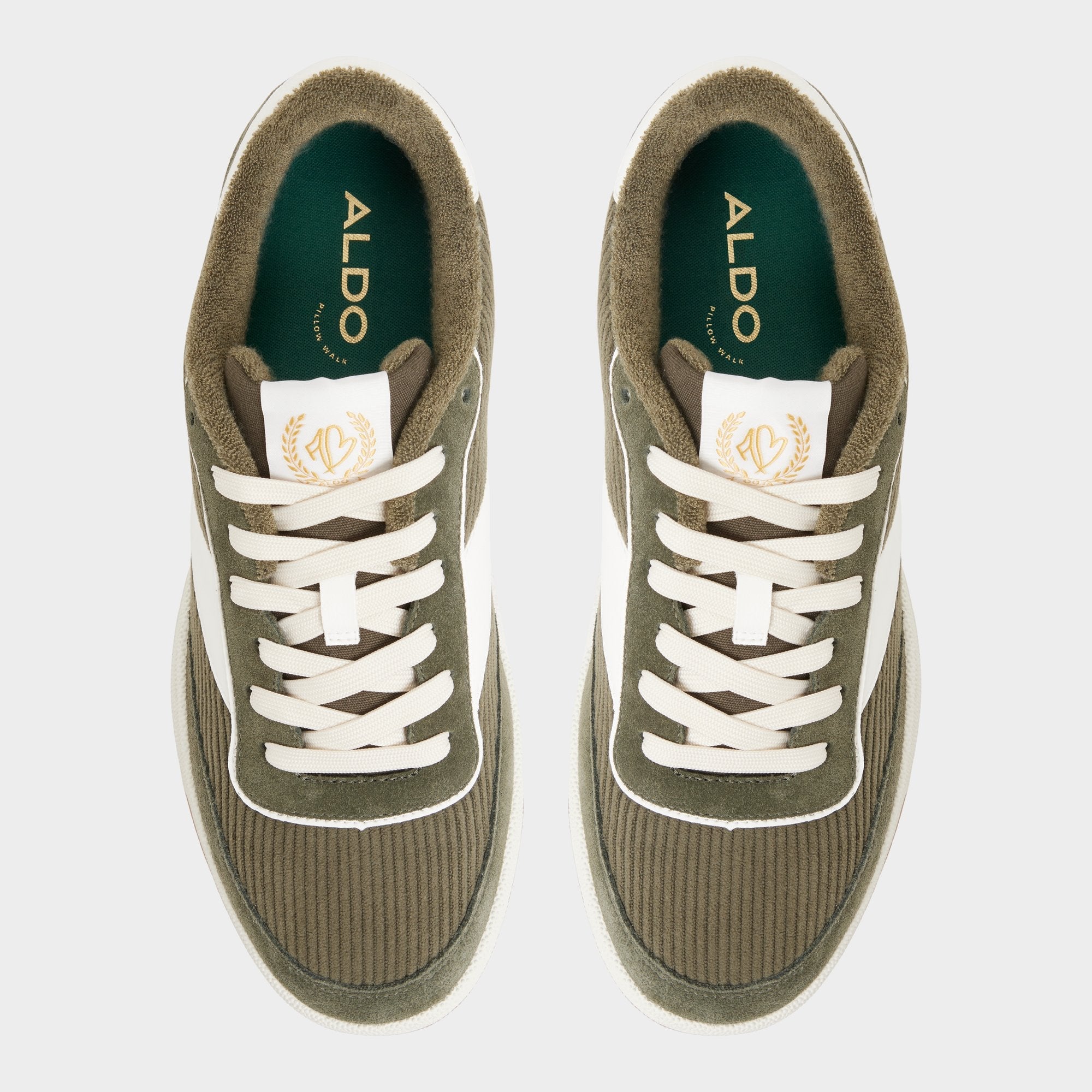 Cup sole Ashwin in Olive - Low top sneaker