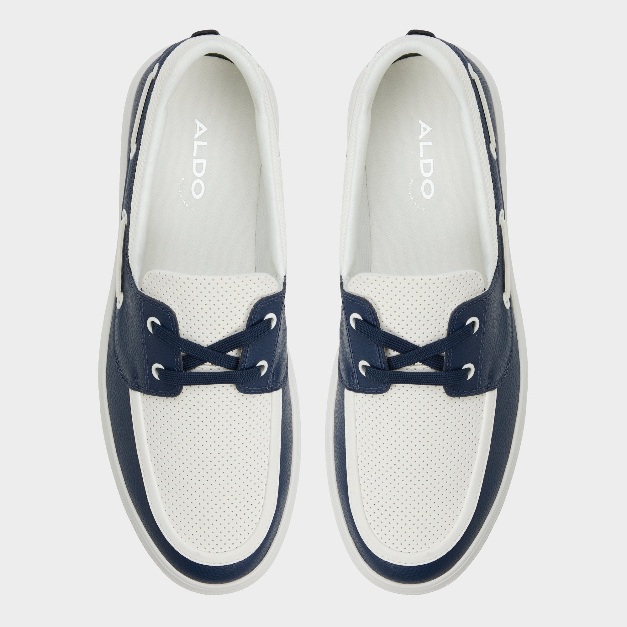 Wildwave White/Navy Men's Casual Shoes - Boat shoe