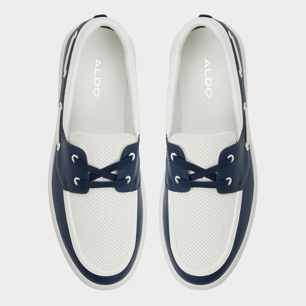 Wildwave White/Navy Men's Casual Shoes - Boat shoe