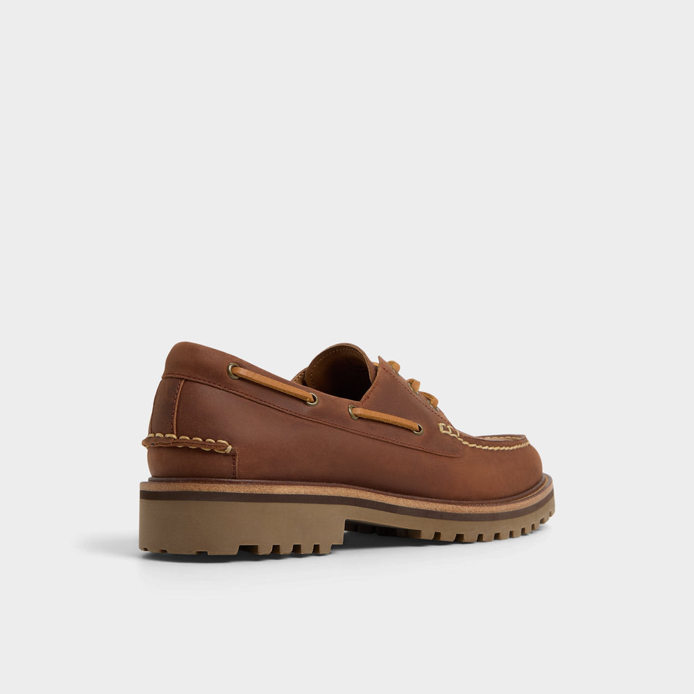 Cedric in Brown Overflow - Boat shoe