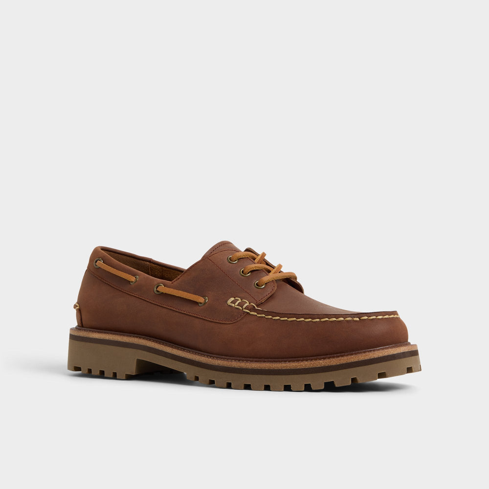 Cedric in Brown Overflow - Boat shoe