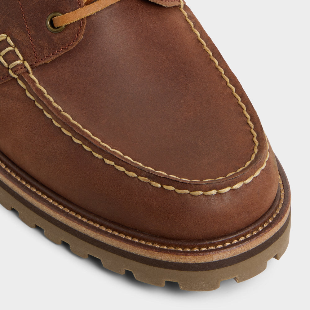 Cedric in Brown Overflow - Boat shoe