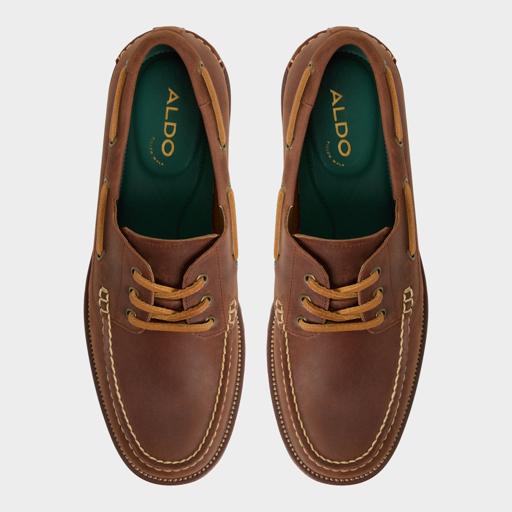 Cedric in Brown Overflow - Boat shoe