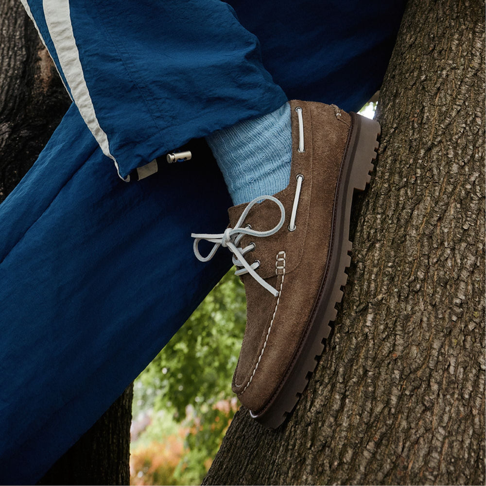 Cedric in Open Brown - Boat shoe