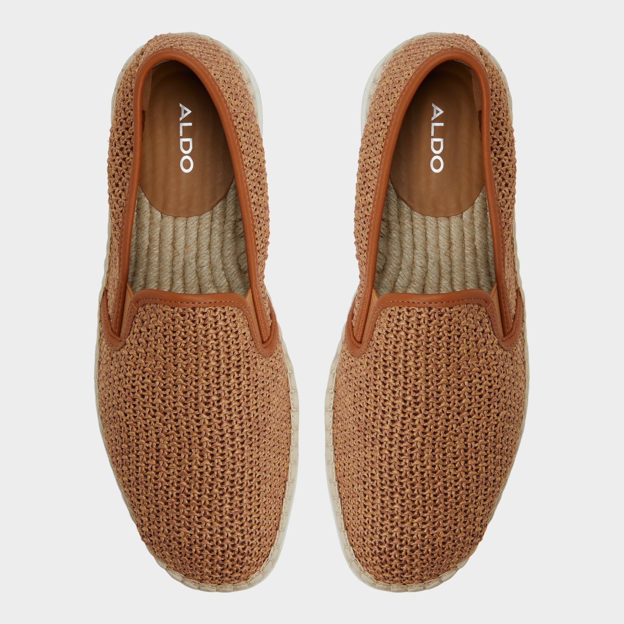 Johnney Cognac Textile Raffia Men's Espadrilles - Espadrille