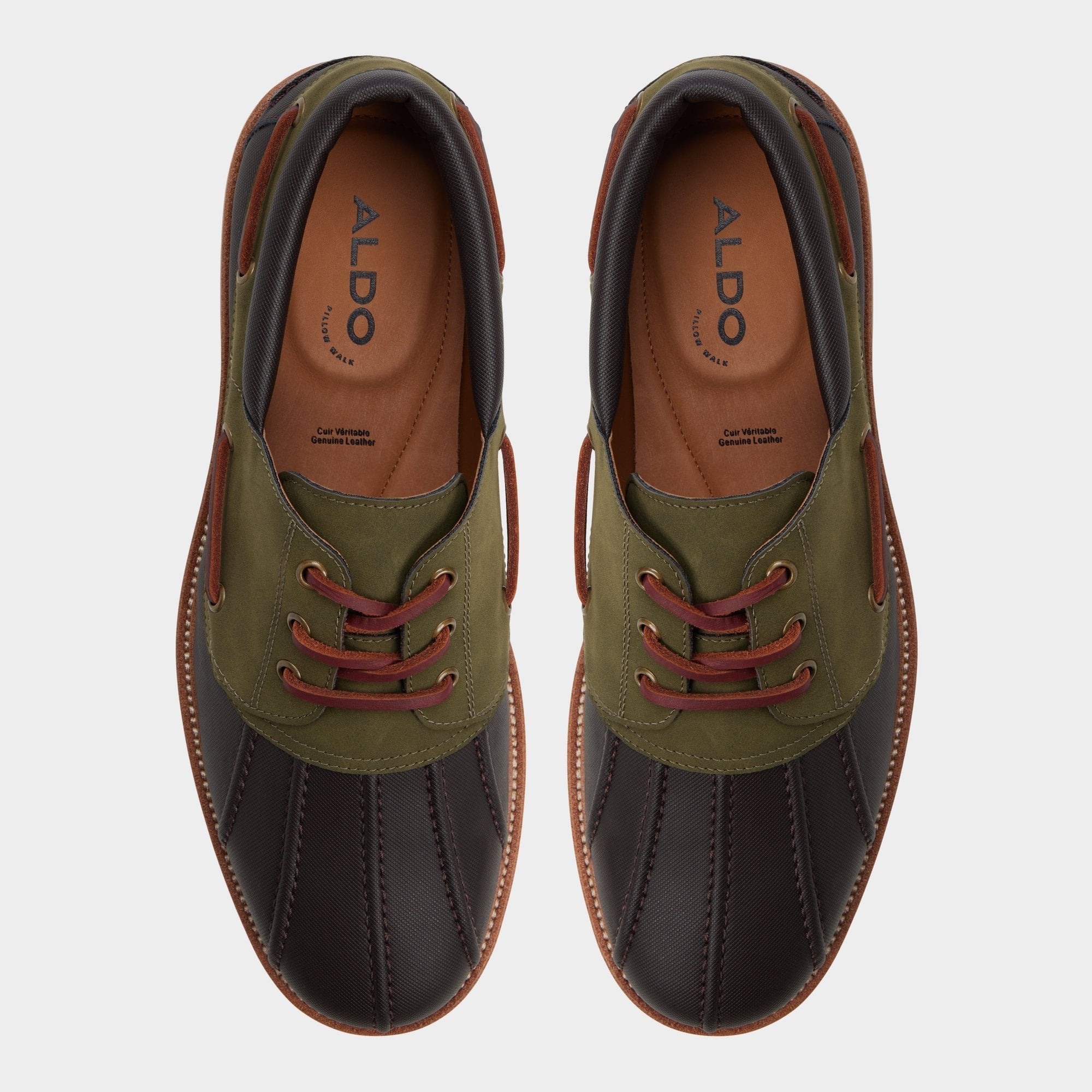 Lug sole Finn in Brown Primary Multi - Boat shoe
