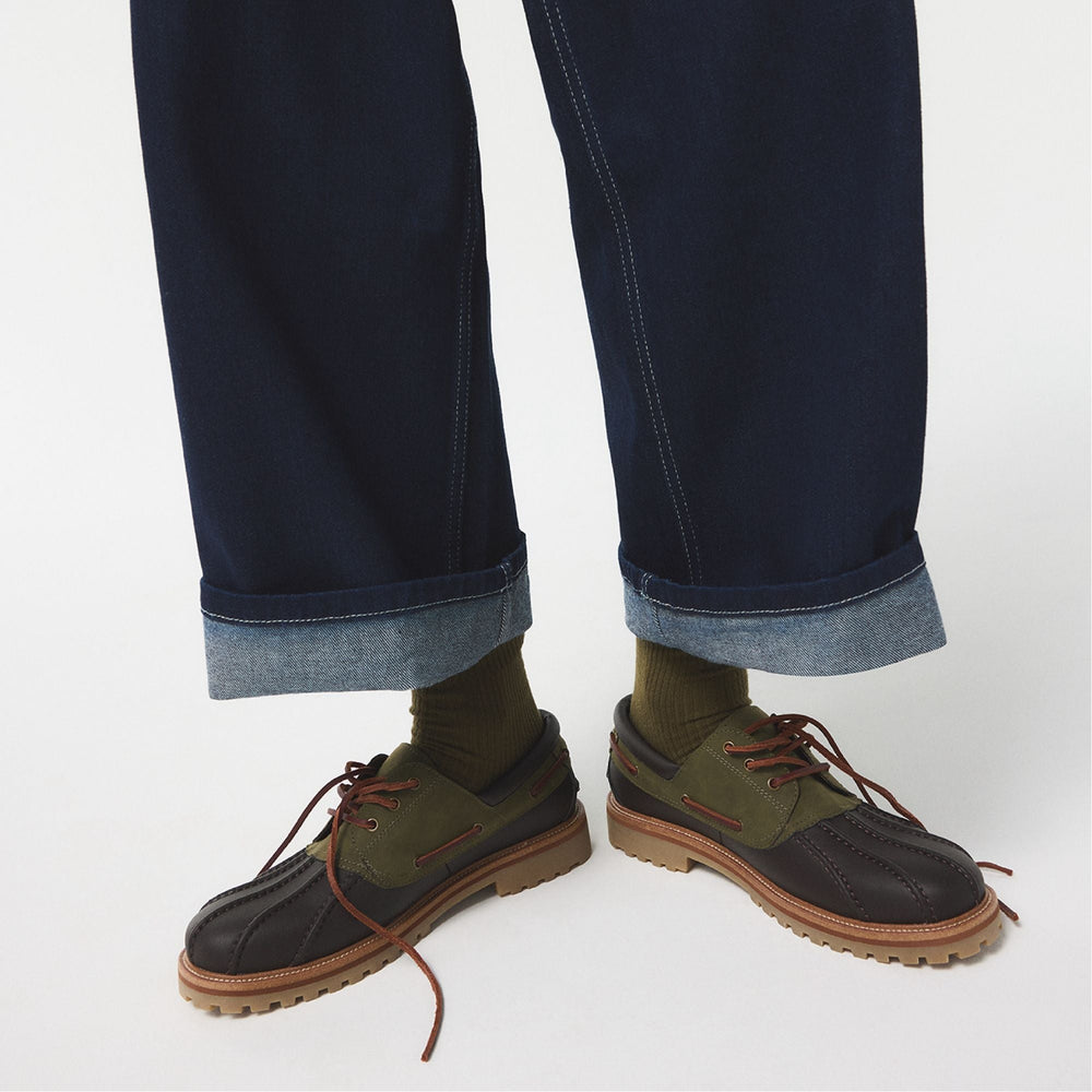 Lug sole Finn in Brown Primary Multi - Boat shoe