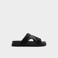 Deniels Open Black Men's Slides - Slide sandal