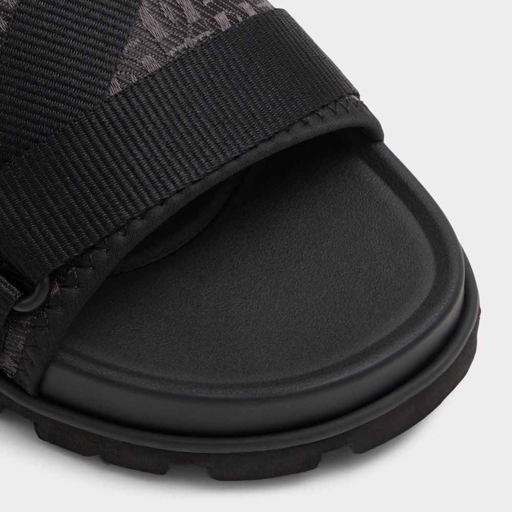 Deniels Open Black Men's Slides - Slide sandal