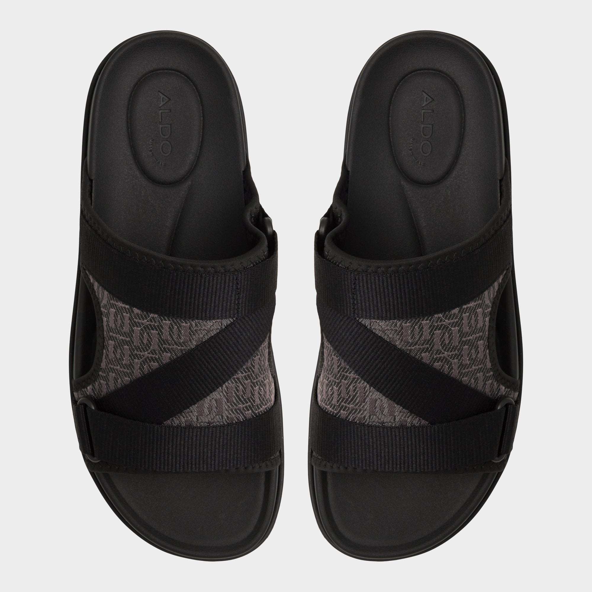 Deniels Open Black Men's Slides - Slide sandal