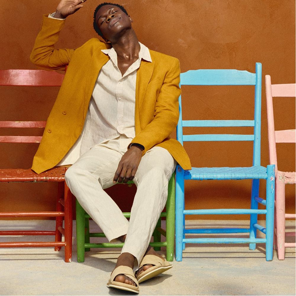 Marrin Beige Men's Slides - Slide sandal