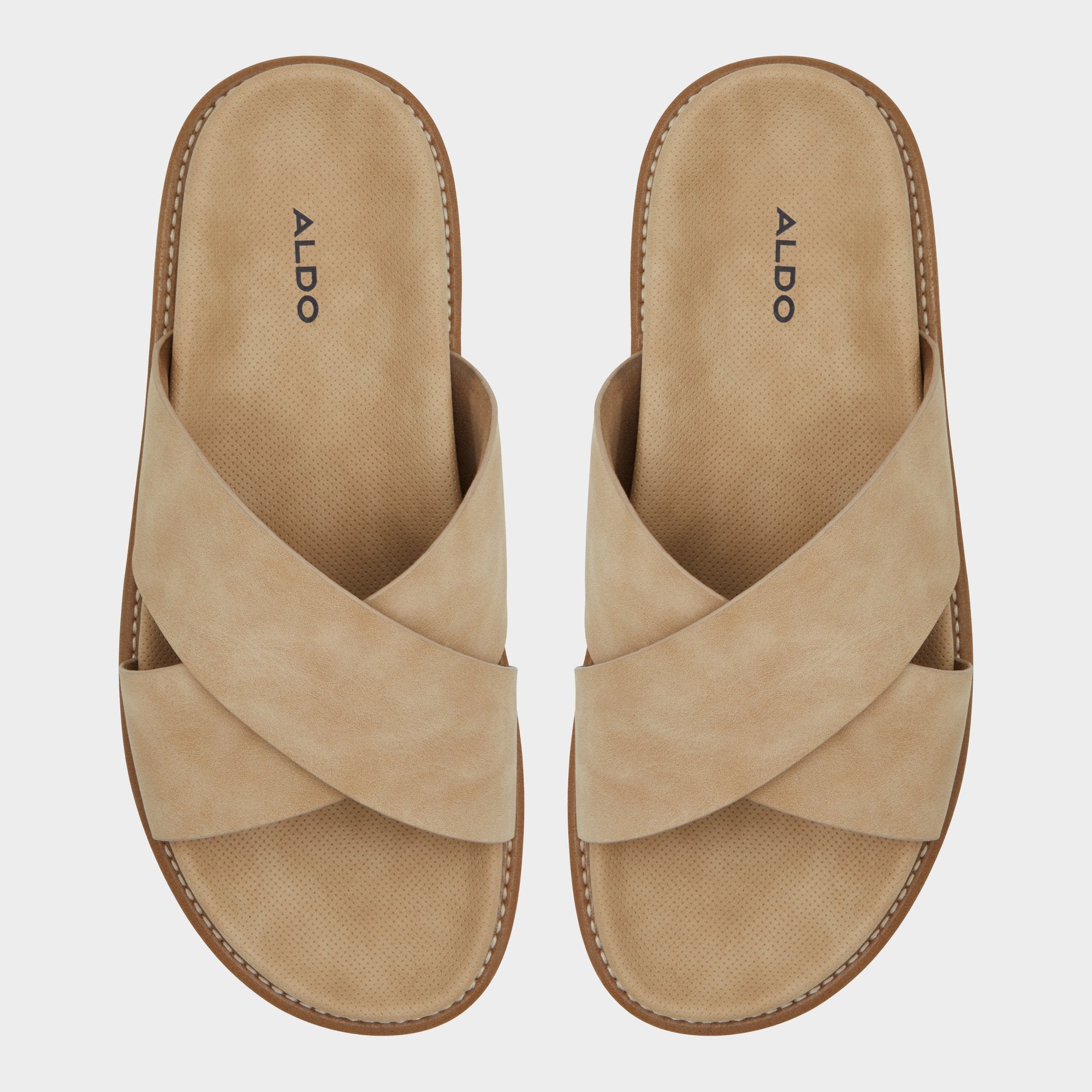 Marrin Beige Men's Slides - Slide sandal