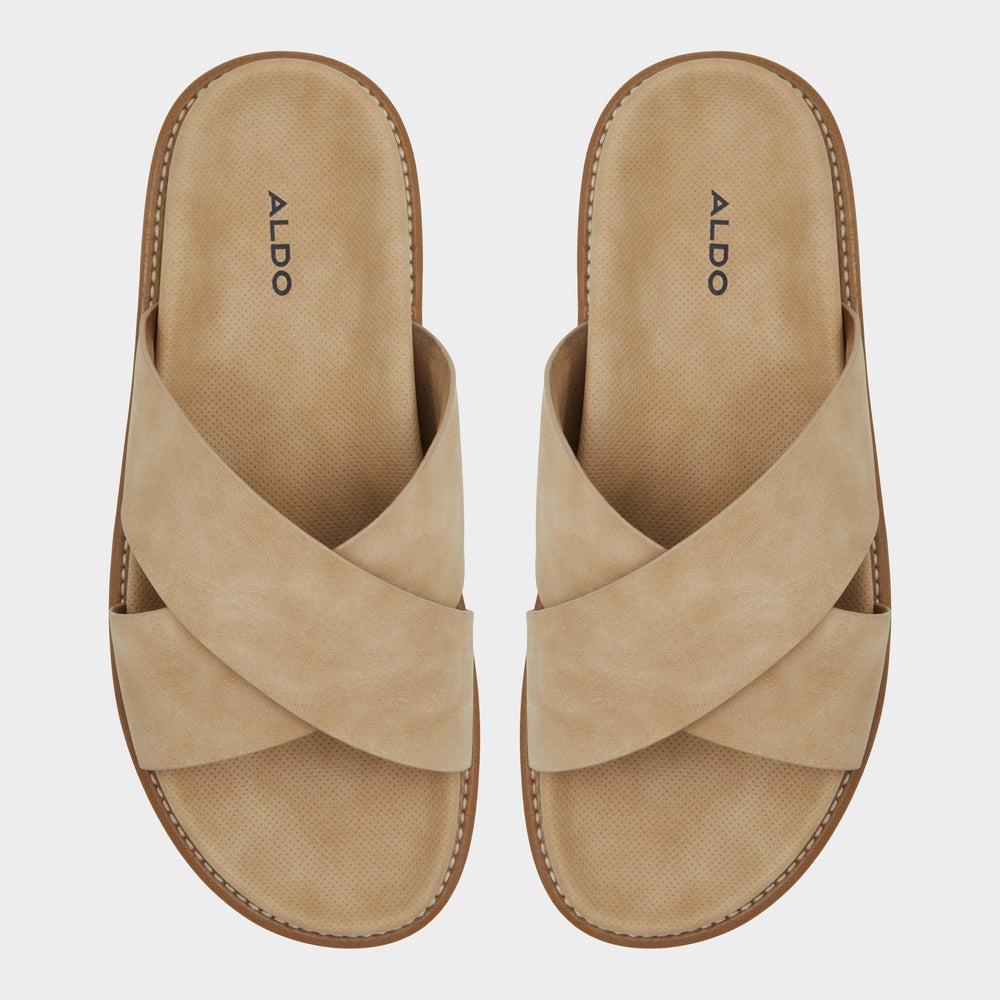Marrin Beige Men's Slides - Slide sandal