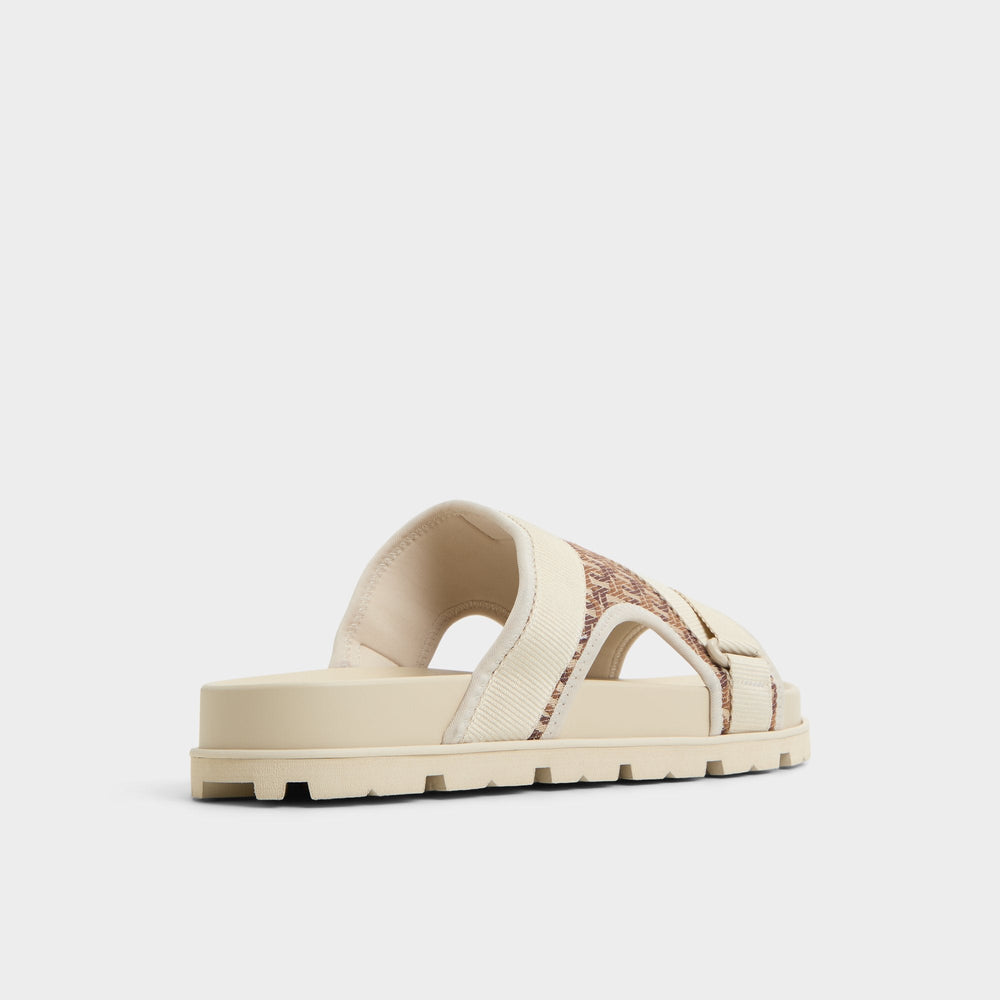 Deniels Medium Beige Men's Slides - Slide sandal