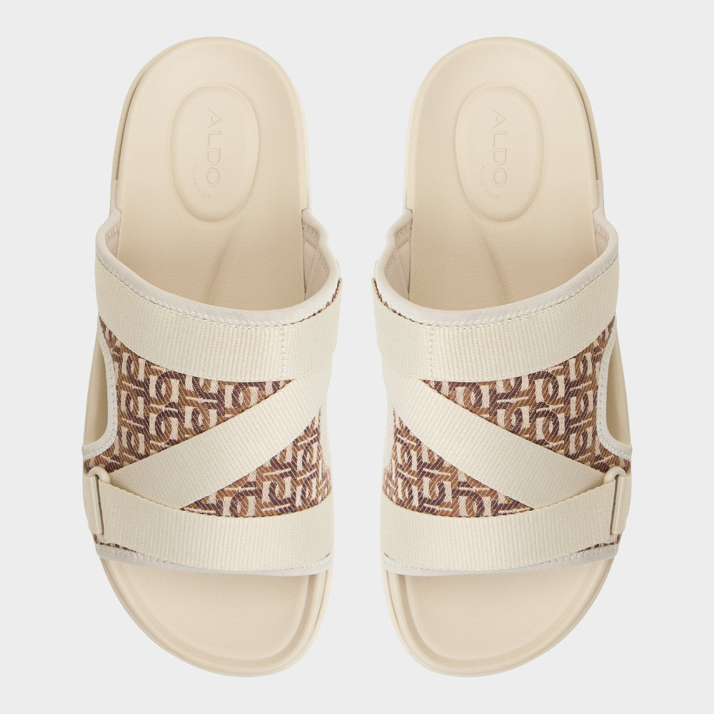 Deniels Medium Beige Men's Slides - Slide sandal