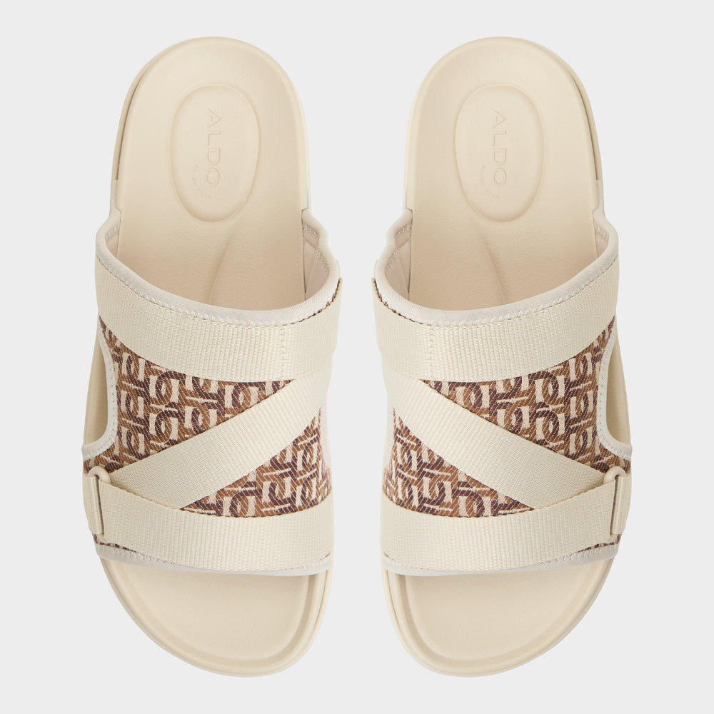 Deniels Medium Beige Men's Slides - Slide sandal