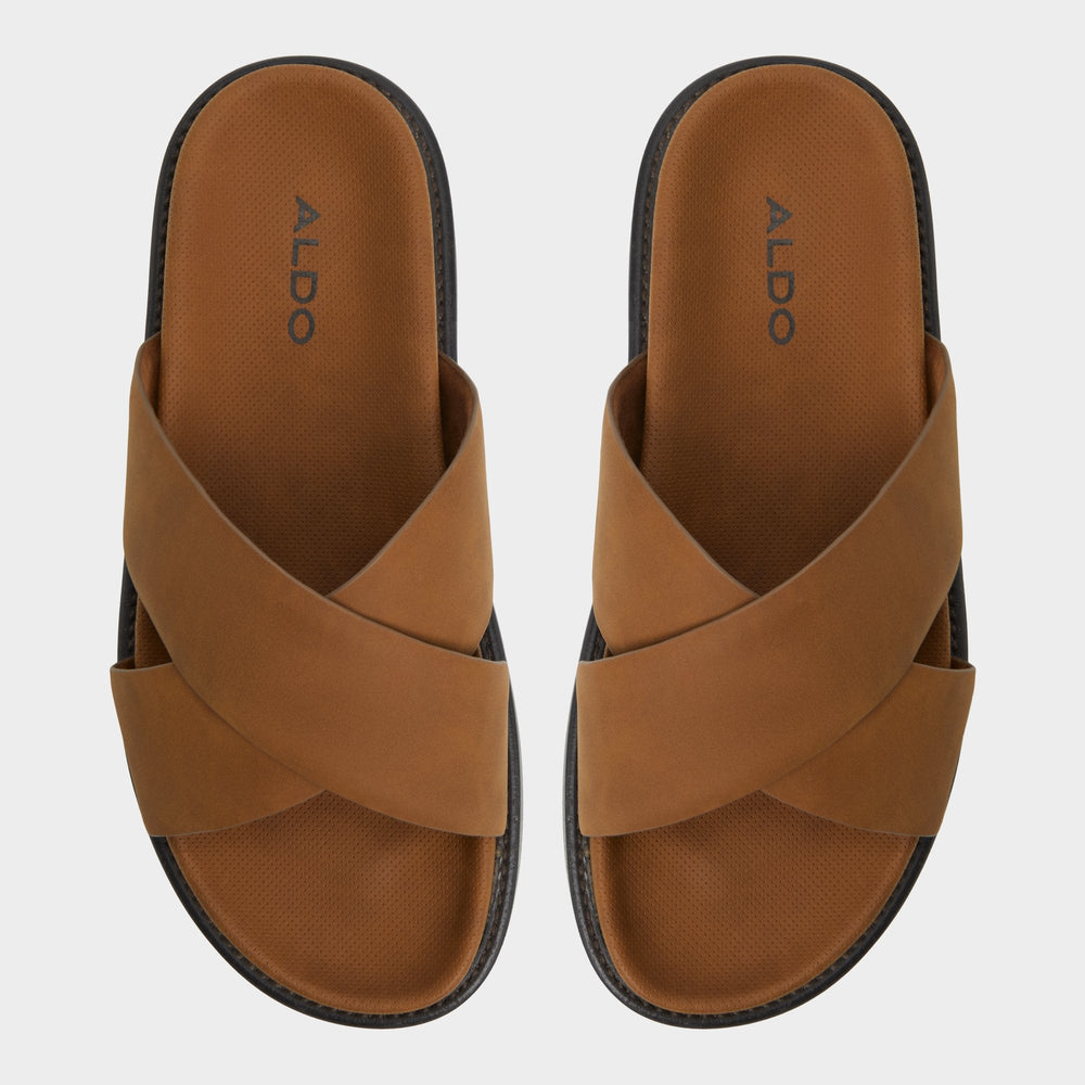 Marrin Cognac Men's Slides - Slide sandal