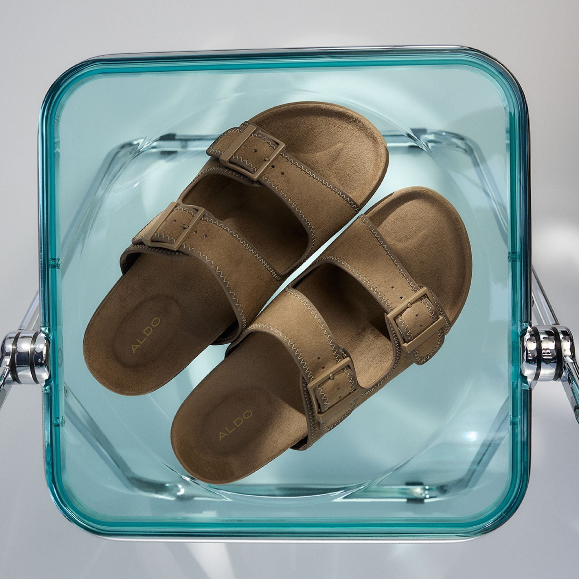 Sunnyside Light Brown Men's Slides - Slide sandal