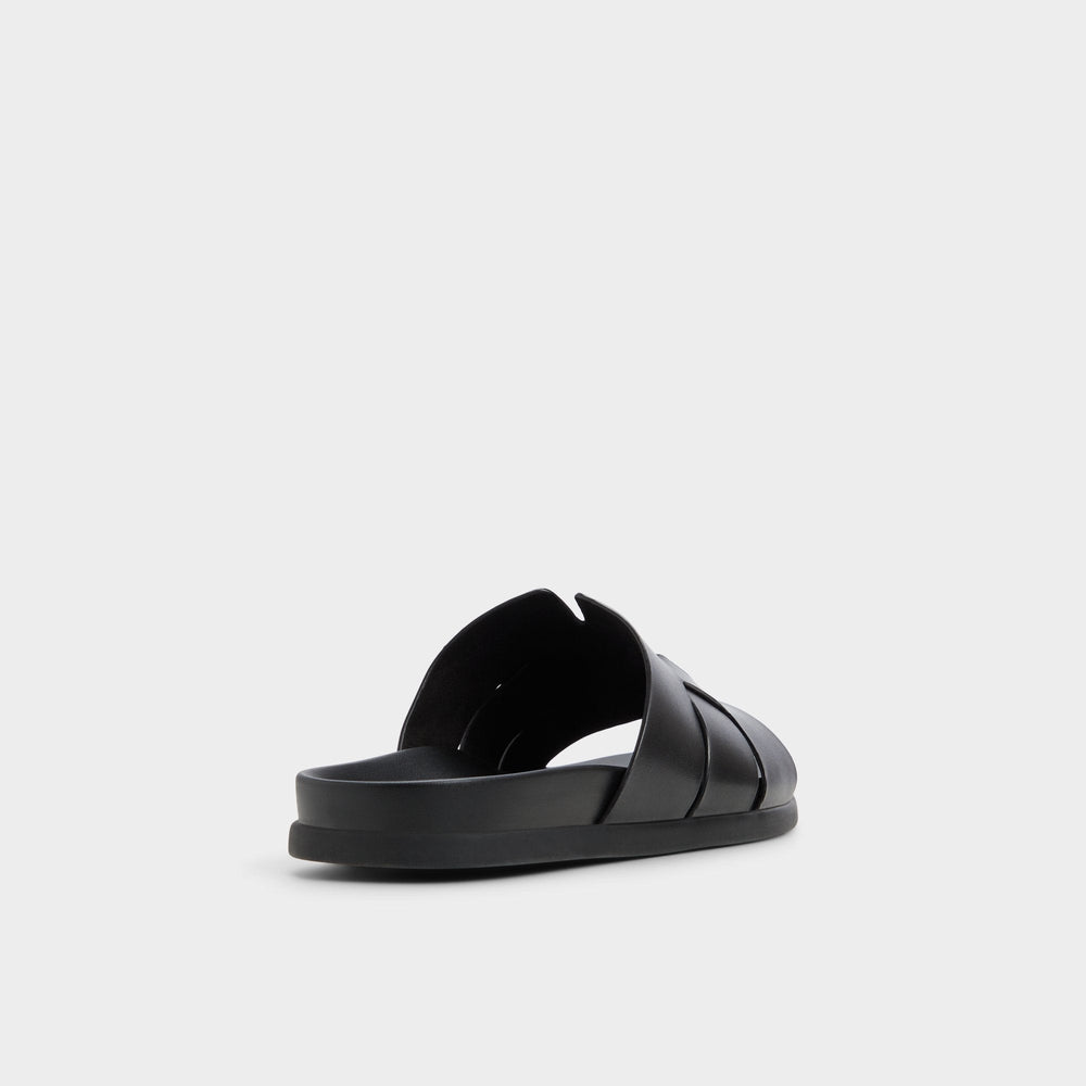 Padien Black Men's Sandals & Slides - Slide sandal