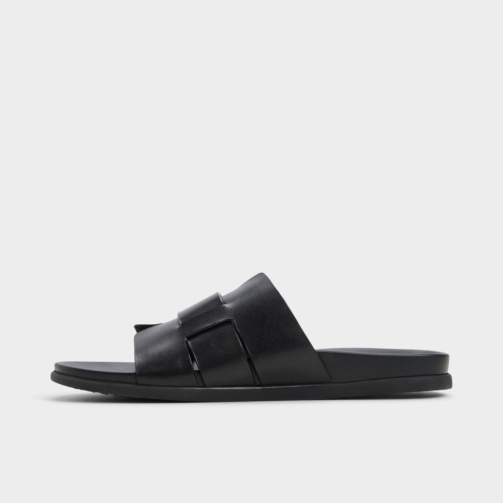 Padien Black Men's Sandals & Slides - Slide sandal