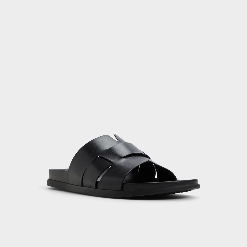 Padien Black Men's Sandals & Slides - Slide sandal