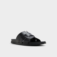 Padien Black Men's Sandals & Slides - Slide sandal
