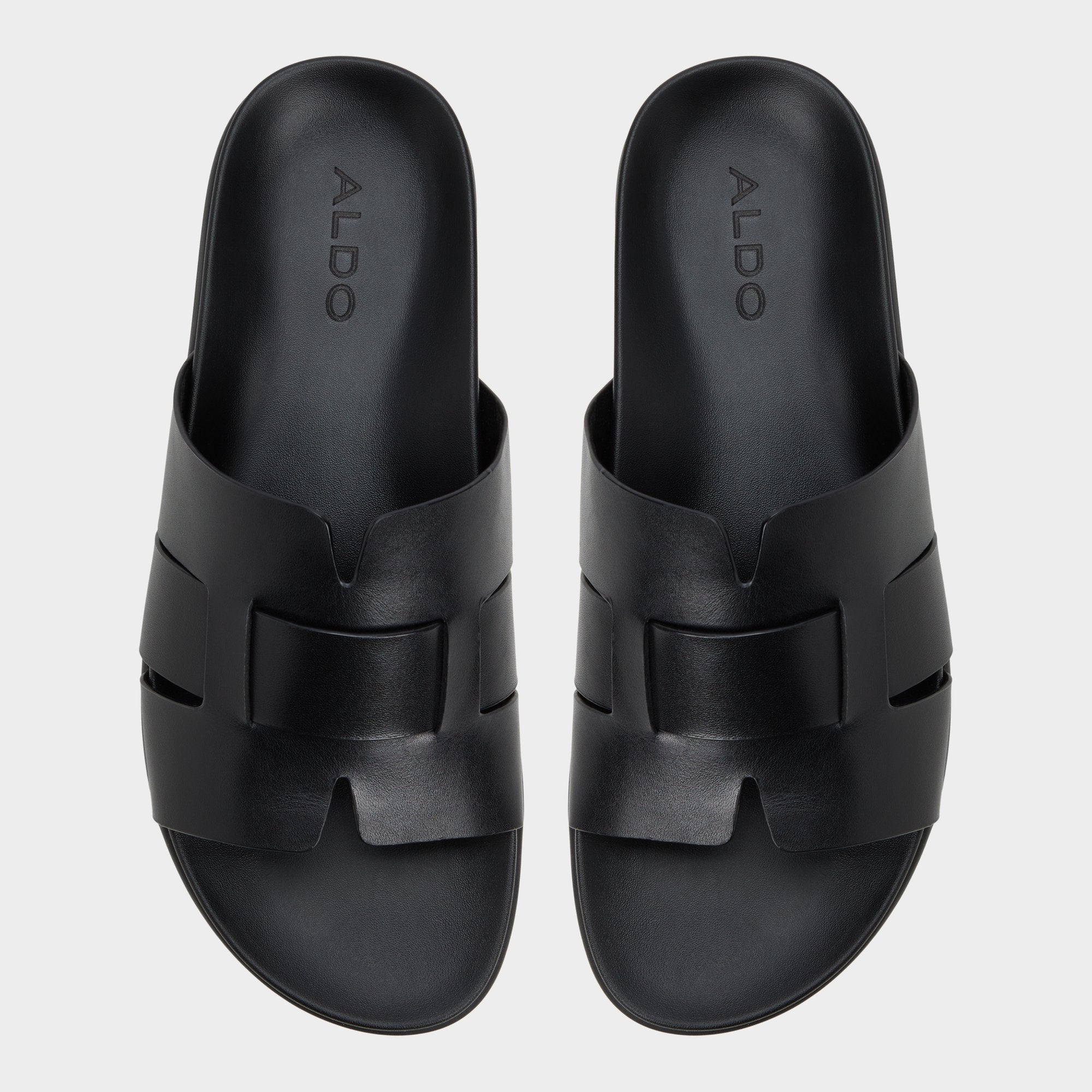 Padien Black Men's Sandals & Slides - Slide sandal