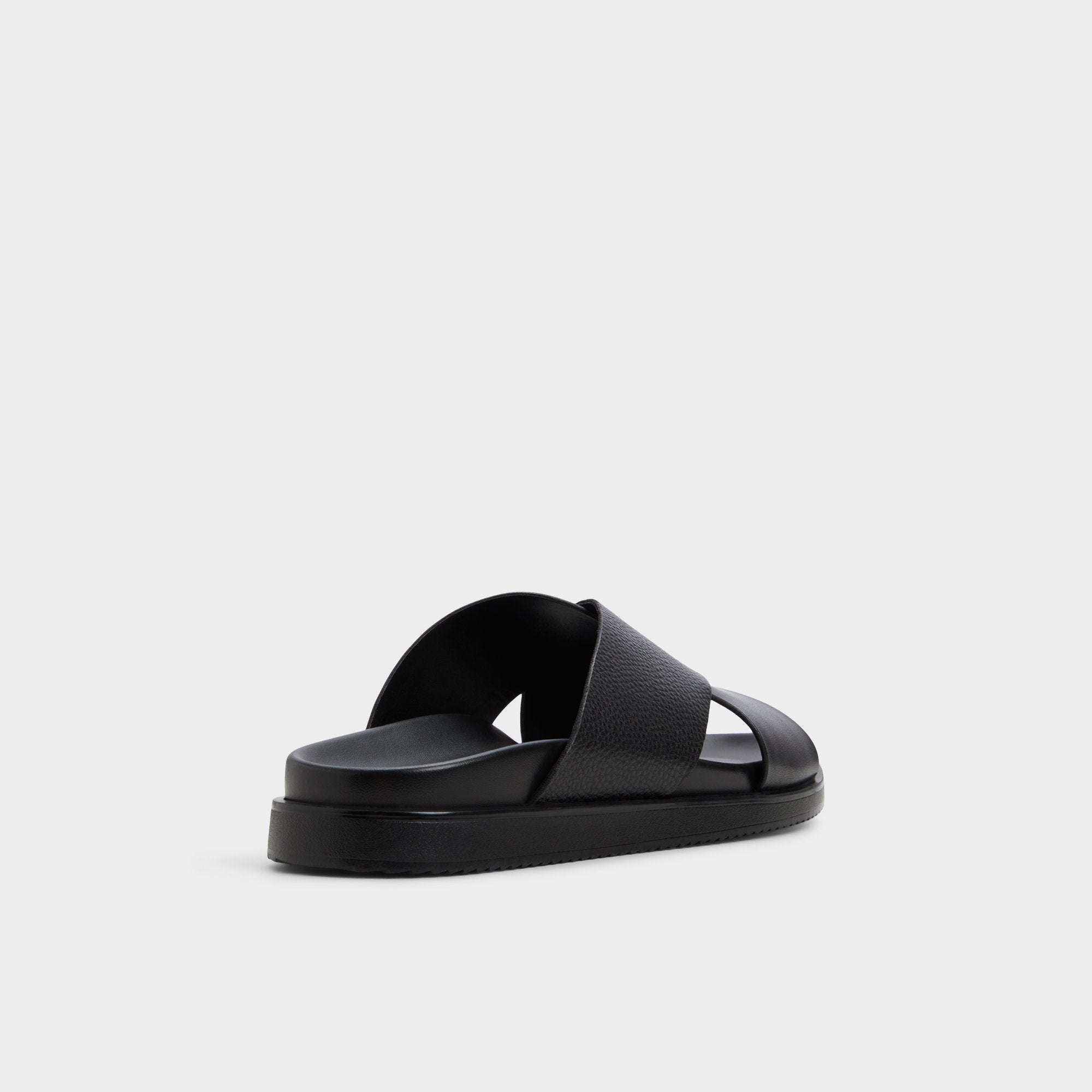 Darley Black Men's Sandals & Slides - Strappy flat sandal