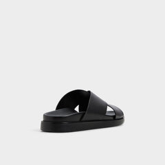 Darley Black Men's Sandals & Slides - Strappy flat sandal