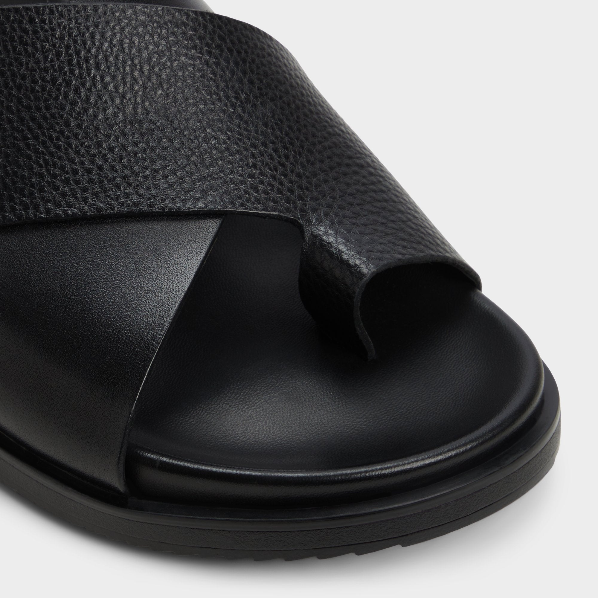 Darley Black Men's Sandals & Slides - Strappy flat sandal