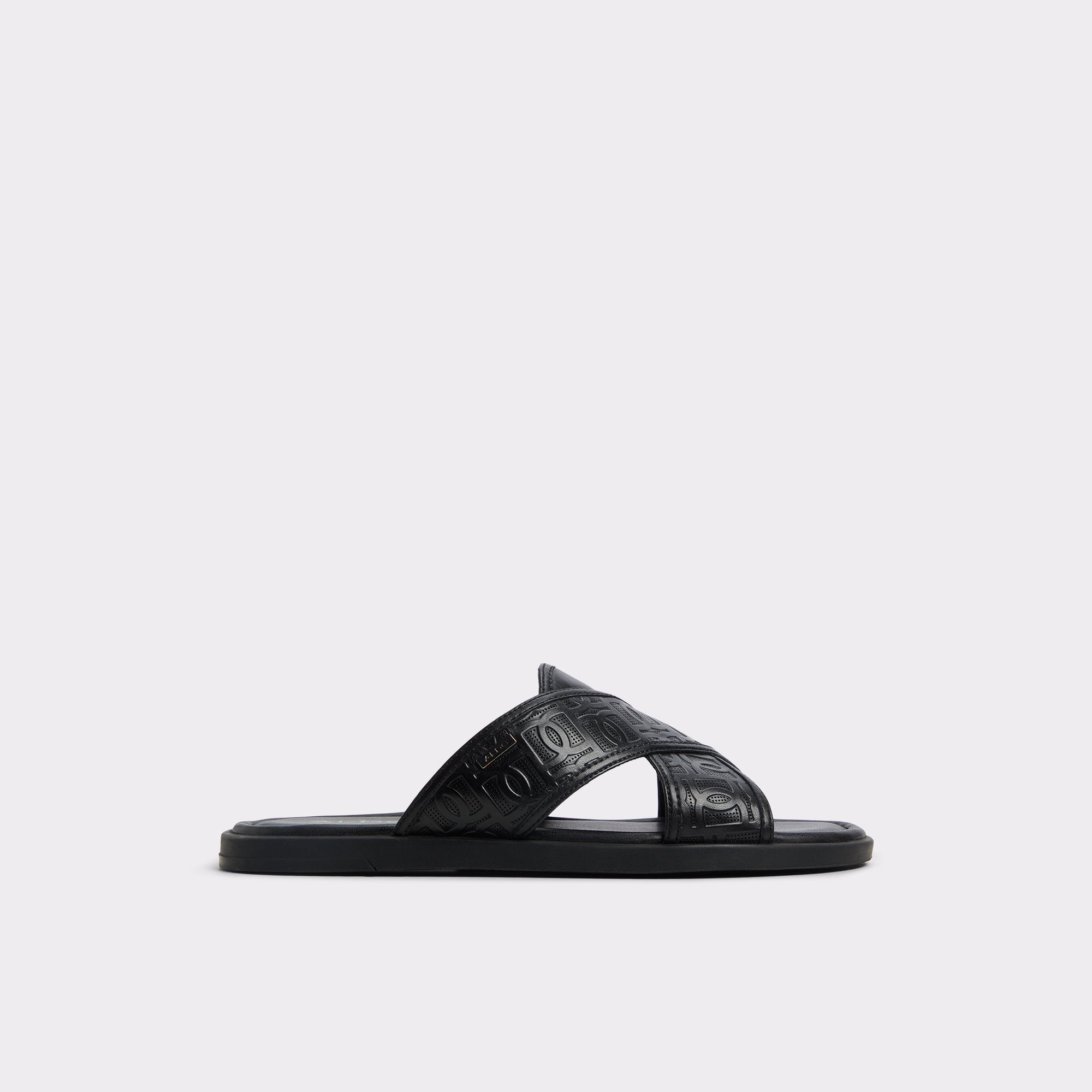 Olino Open Black Men's Slides - Slide sandal