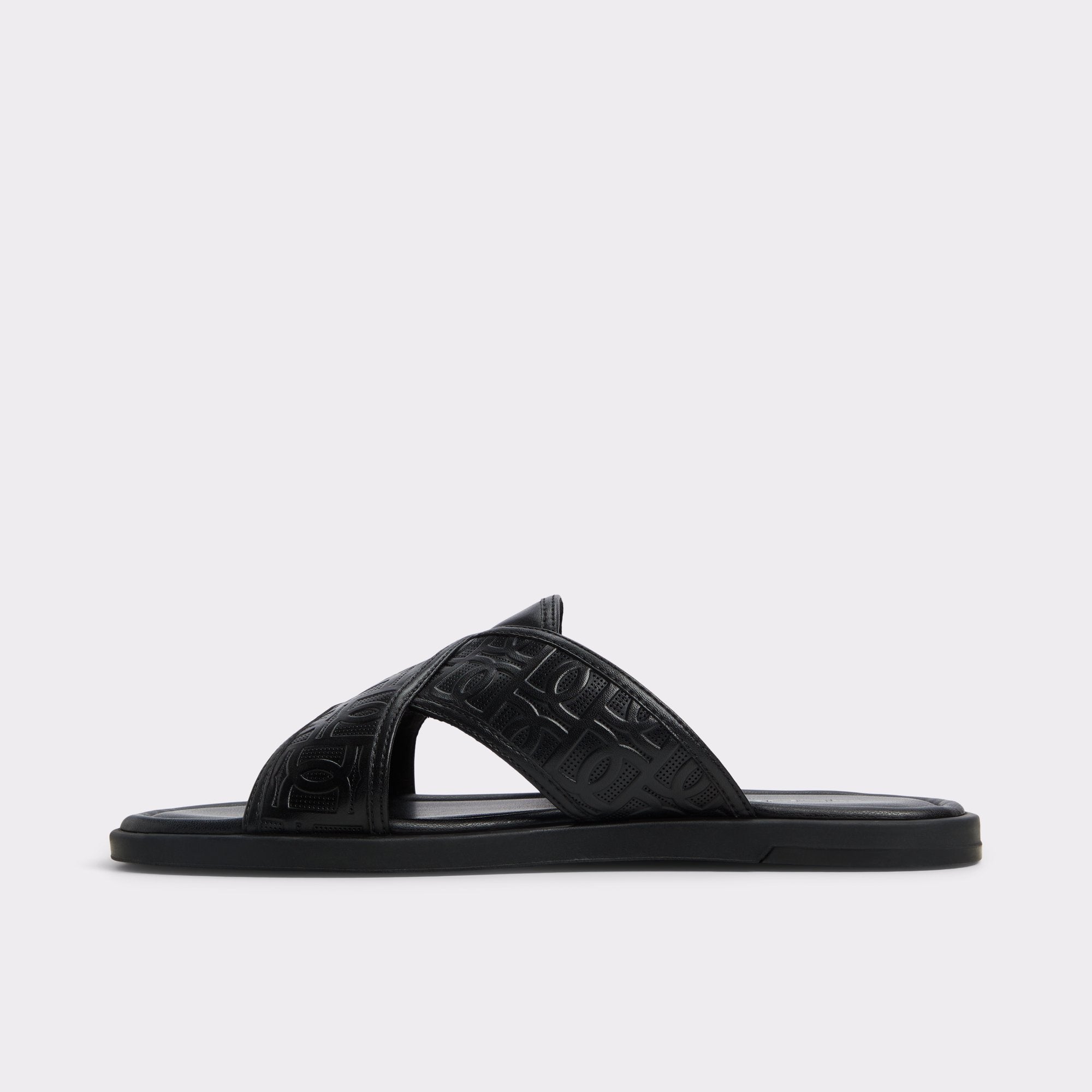 Olino Open Black Men's Slides - Slide sandal