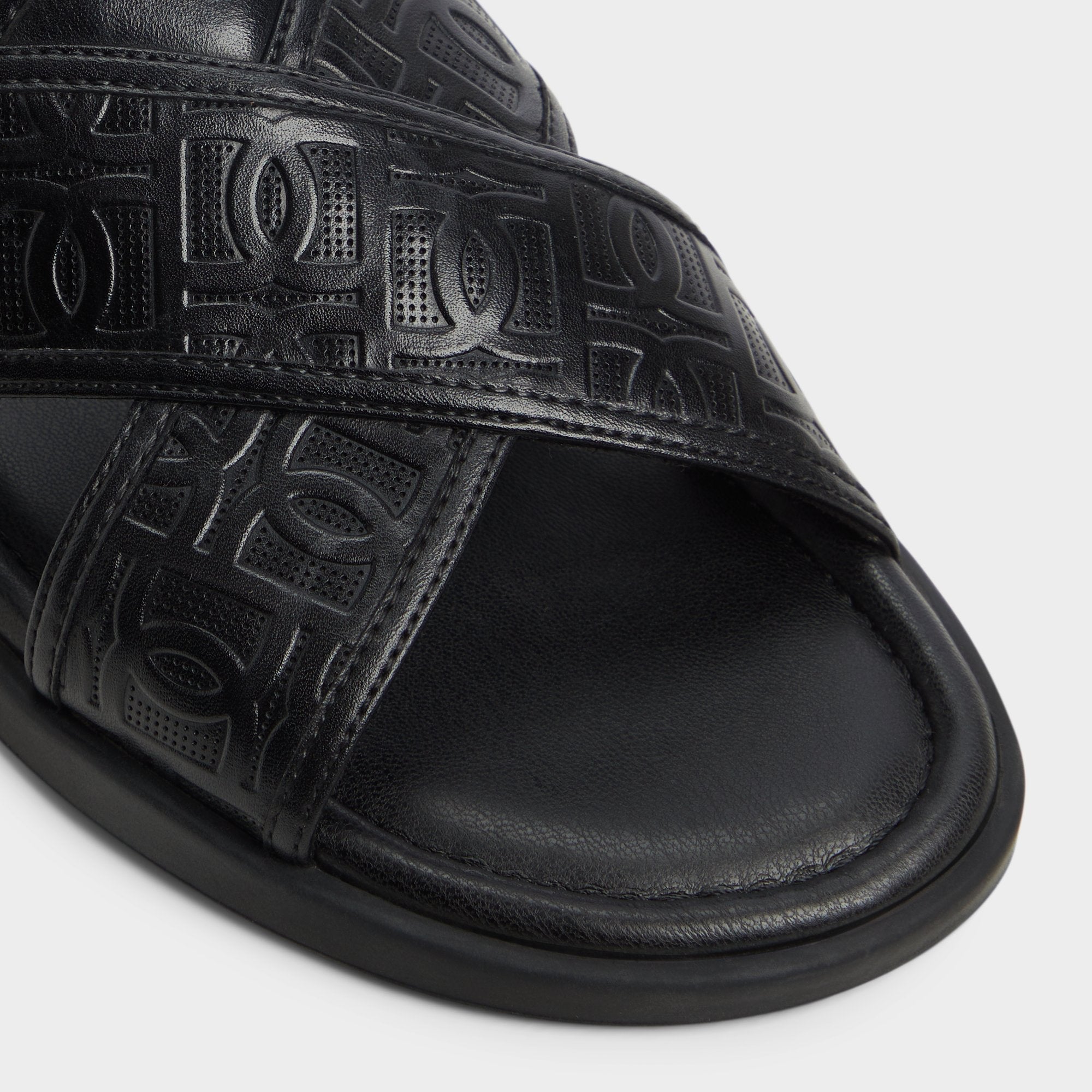 Olino Open Black Men's Slides - Slide sandal