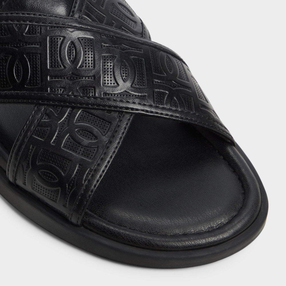 Olino Open Black Men's Slides - Slide sandal