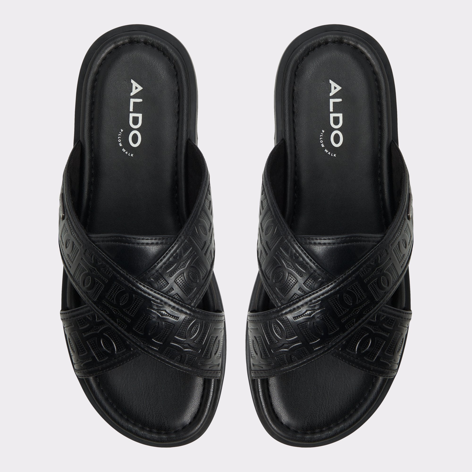Olino Open Black Men's Slides - Slide sandal