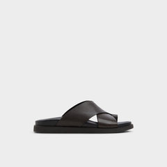 Darley Dark Brown Men's Sandals & Slides - Strappy flat sandal