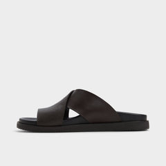 Darley Dark Brown Men's Sandals & Slides - Strappy flat sandal