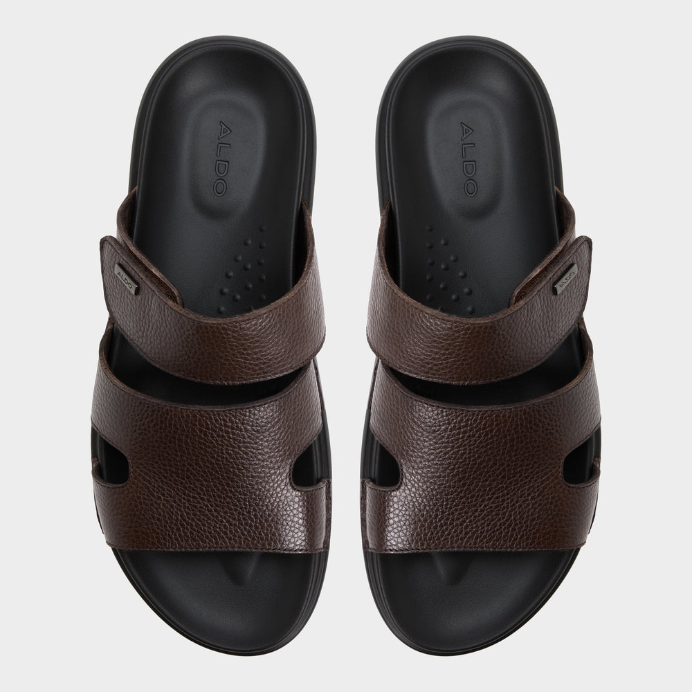 Windham Dark Brown Men's Sandals & Slides - Slide sandal