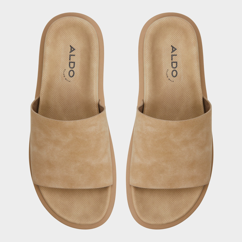 Galesa Light Beige Men's Slides - Slide sandal