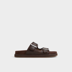 Sunnyside Dark Brown Men's Slides - Slide sandal