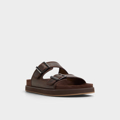 Sunnyside Dark Brown Men's Slides - Slide sandal