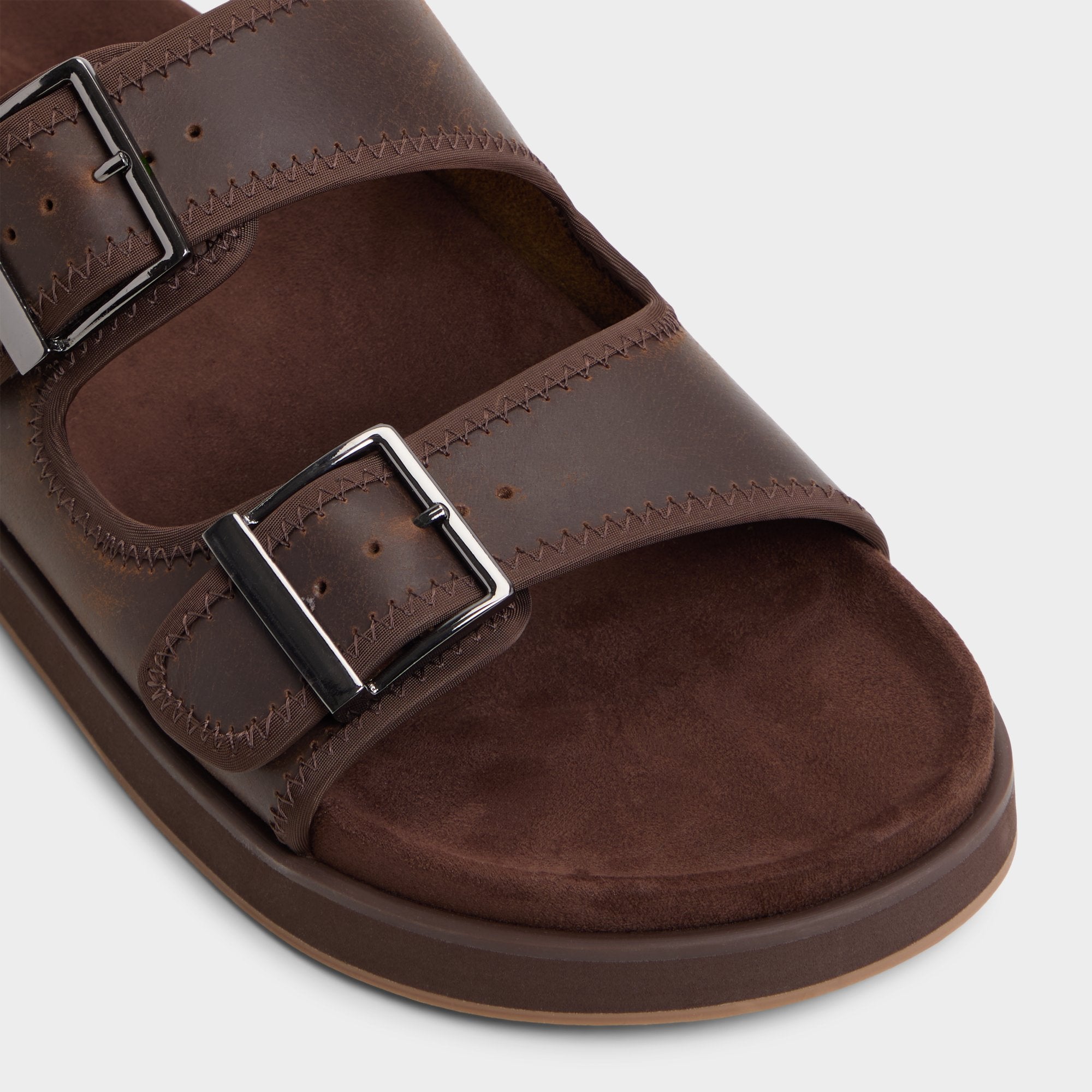 Sunnyside Dark Brown Men's Slides - Slide sandal