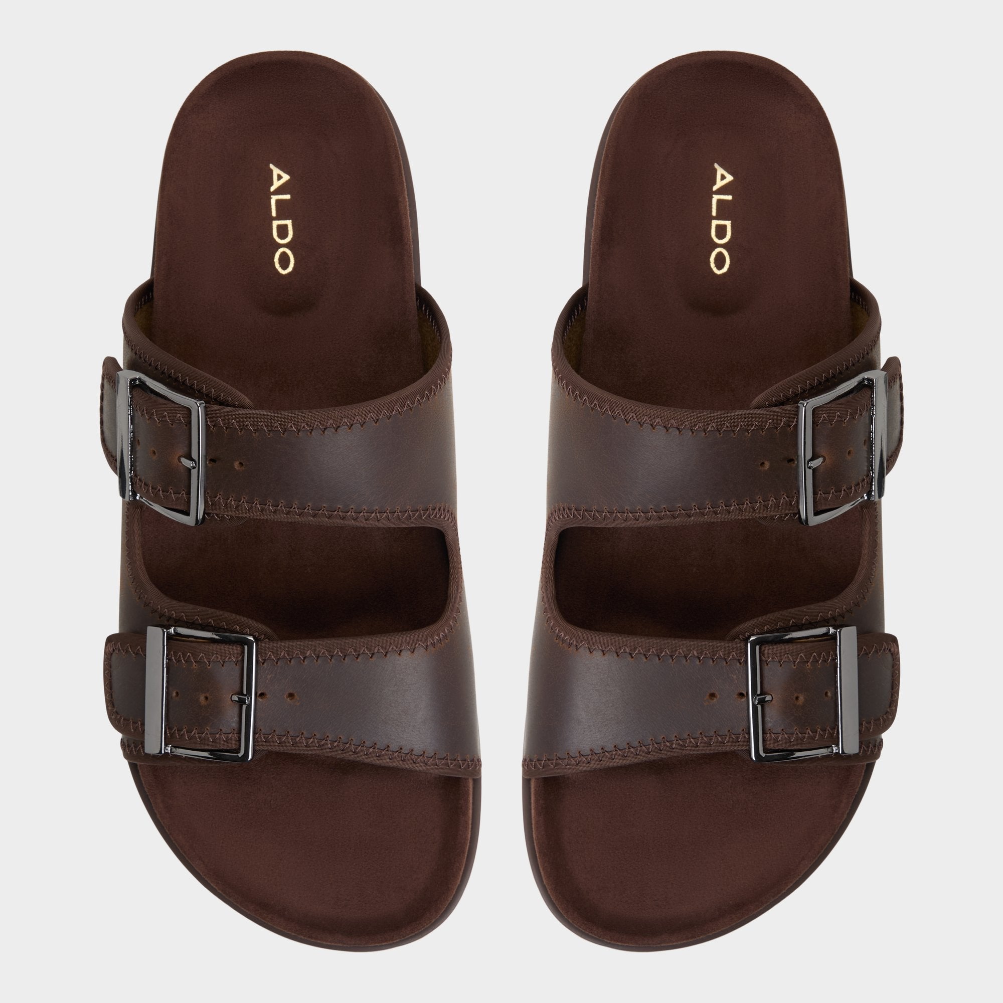 Sunnyside Dark Brown Men's Slides - Slide sandal